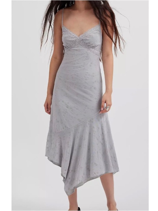 Urban Outfitters Dresses & Skirts - URBAN OUTFITTERS grey motel Devon Asymmetric midi dress